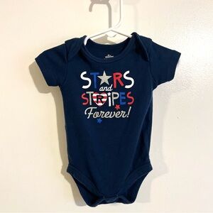 Patriotic Stars and Stripes Baby Onesie